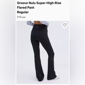 lululemon Groove Super-High-Rise Flared Pant Nulu *Regular (Black, size 14)
